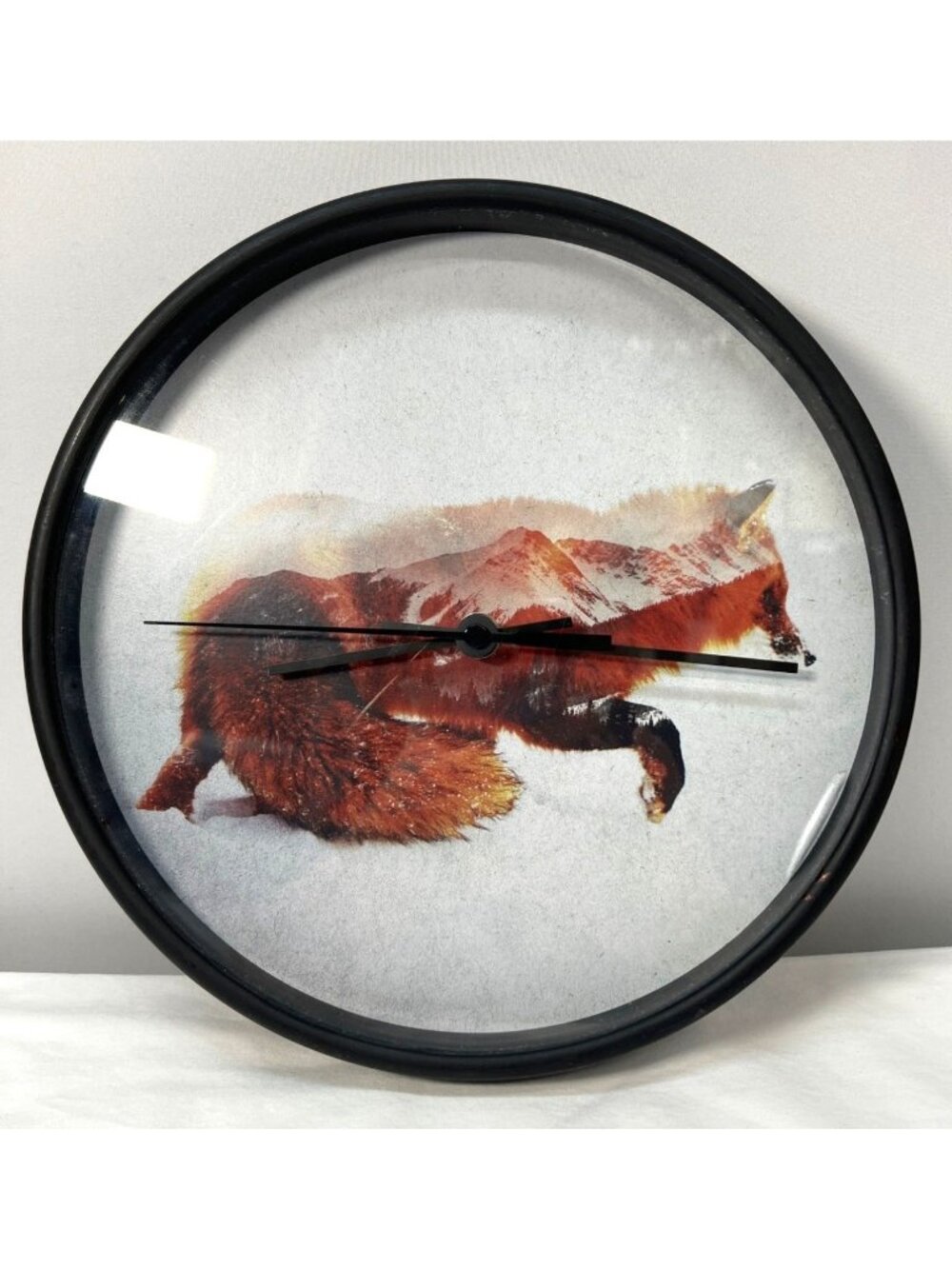 Fox Wall Clock, Battery Operated, Some Wear